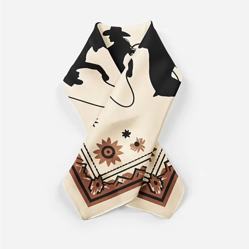 🐴 Western Cowgirl Horse & Lasso Bandana Scarf
